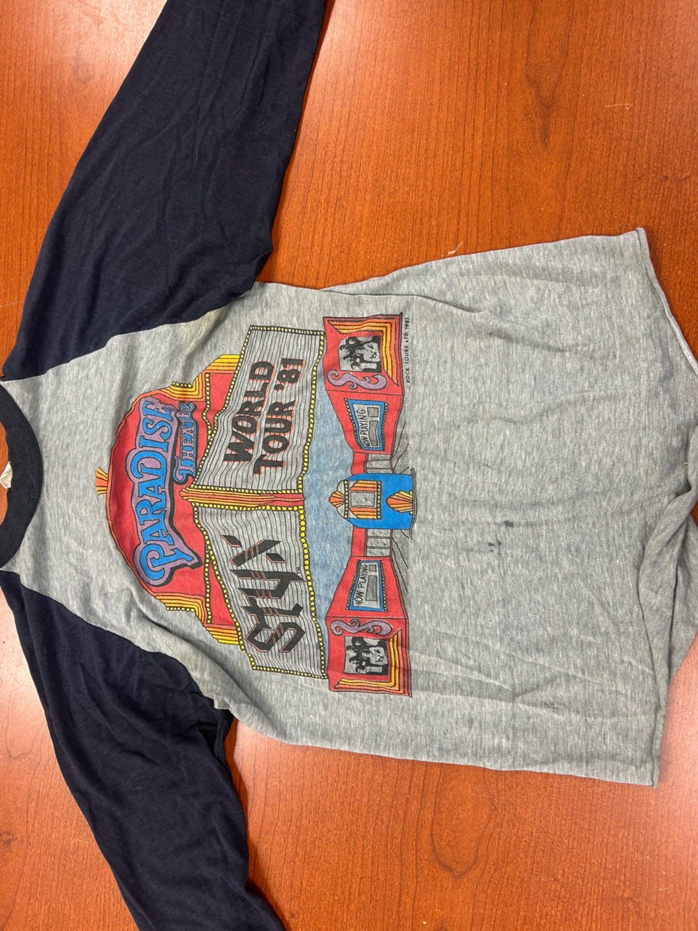 1981 Styx tour Vintage baseball tee.